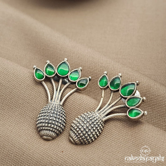 Green Kundan Studs (S3775)