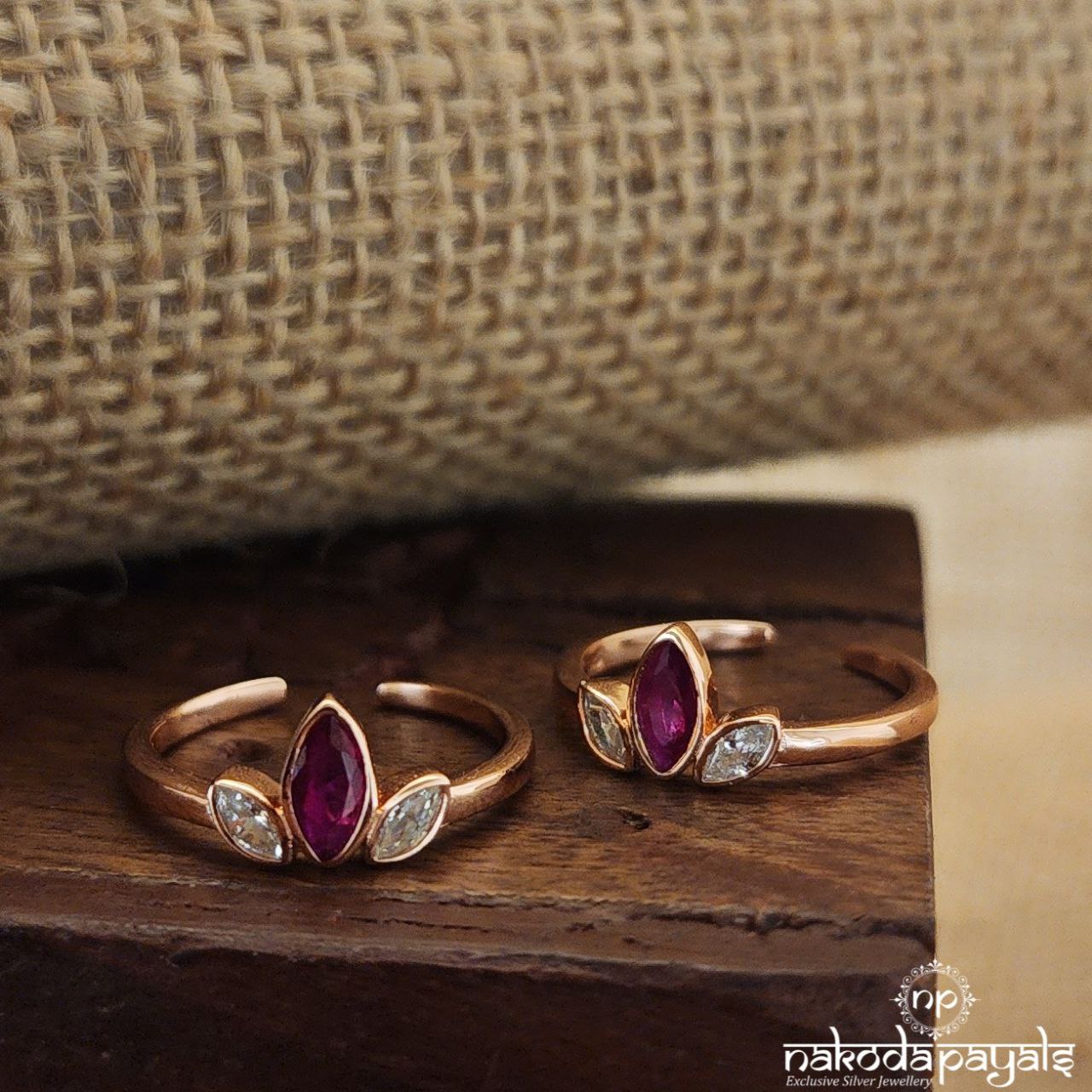 Rose Gold Pink Toerings (T4492)