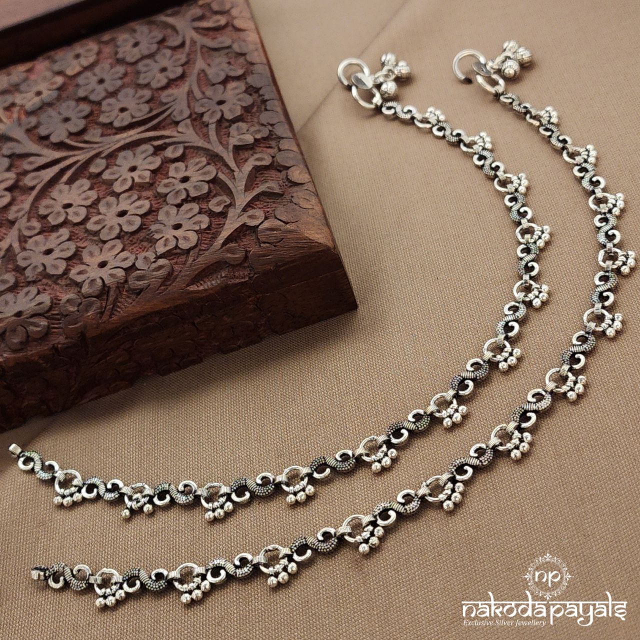 Infinity Ball Drop "10.5 Inch" Anklets (A6747)