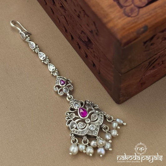 Graceful Pinkish Maang Tikka (M0490)