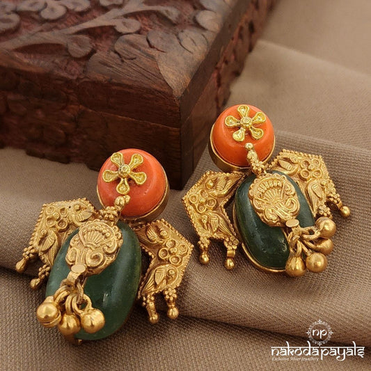 Traditional Coral Earrings (Ge10307)