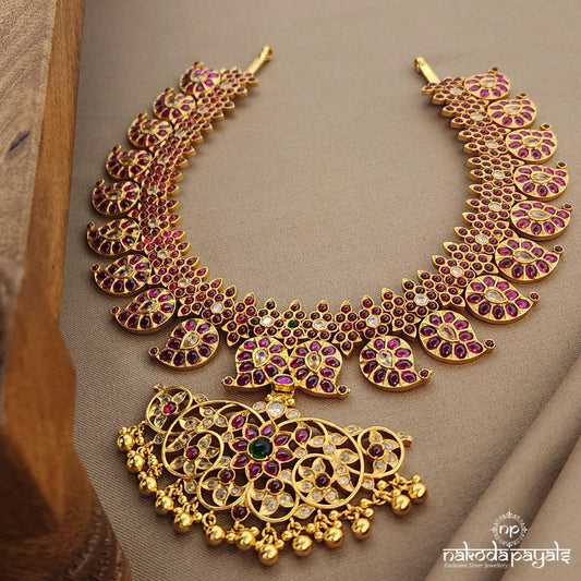Traditional Mango Kundan Neckpiece (Gn9339)
