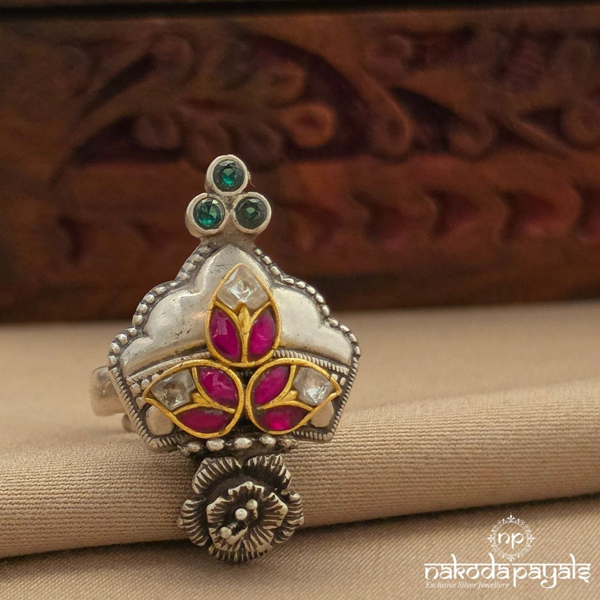 Exquisite Kundan Finger Ring (F3050)