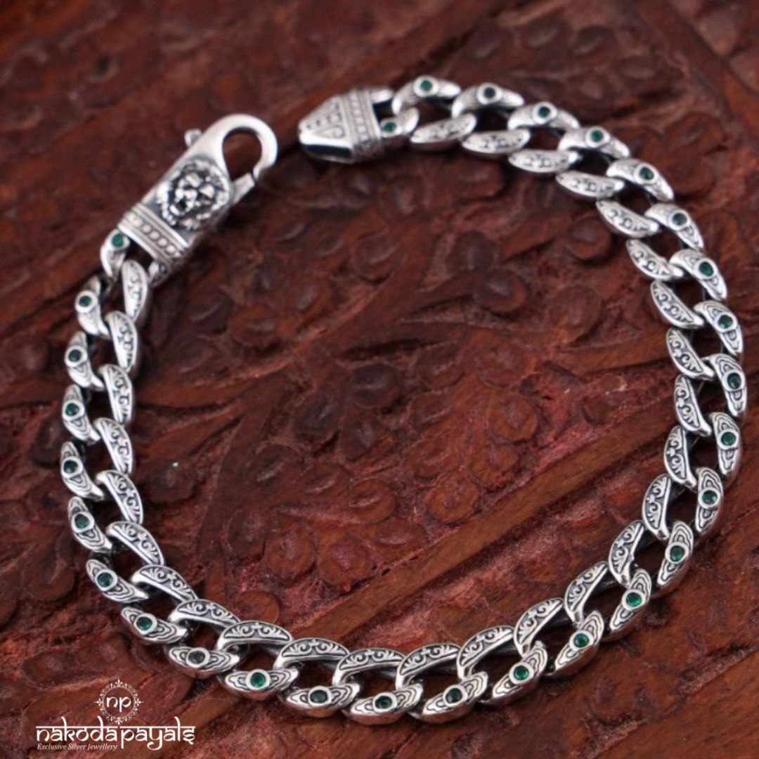 Green Braided Men's Bracelet (Mc1009)