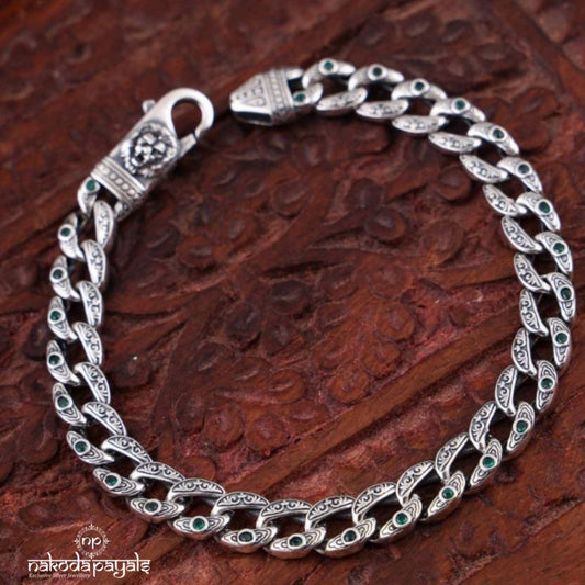 Green Braided Men's Bracelet (Mc1009)