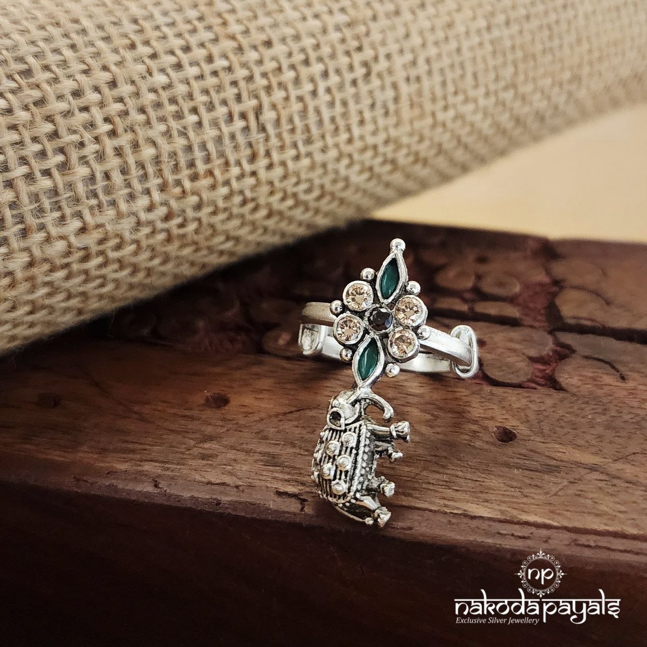 Elephant Drop Finger Ring (F2541)