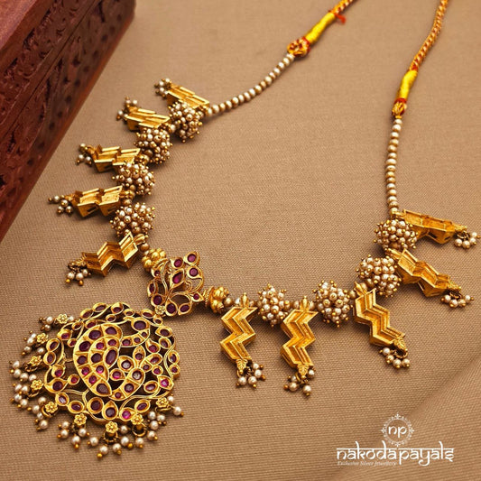Pearled Pinkish Neckpiece (Gn10036)
