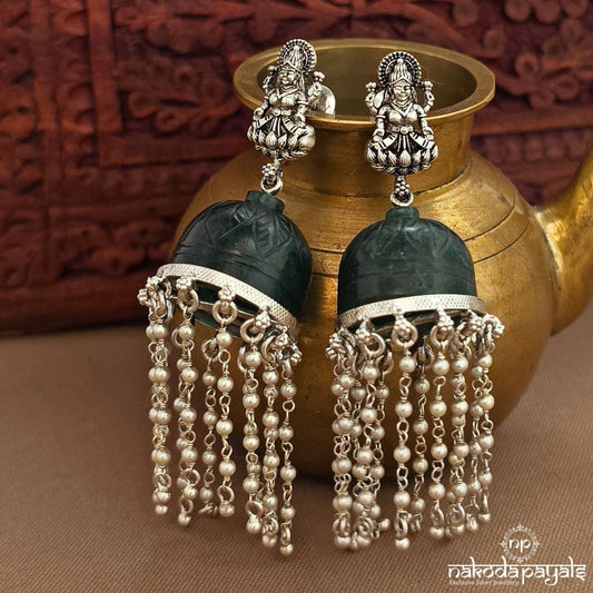 Green Pearl Drop Jhumka (J1579)