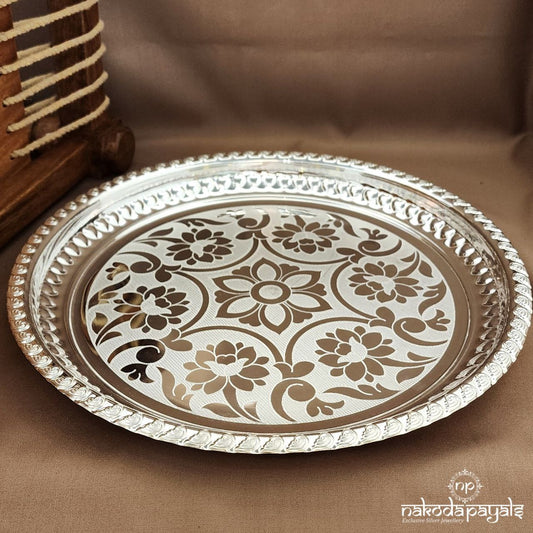 Floral White Plate (Aa2274)