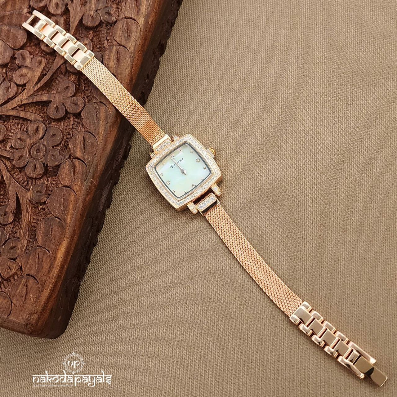 Rose Gold Squarish Watch (W0277)
