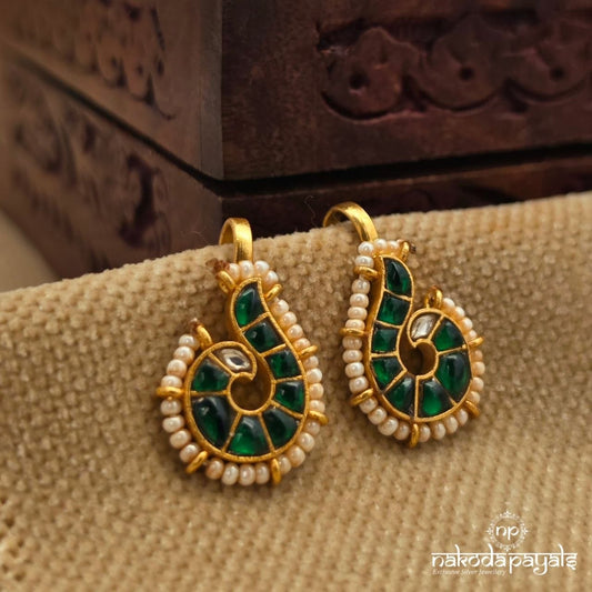 Green Peacock Pearl Bugadi (Ge11063)