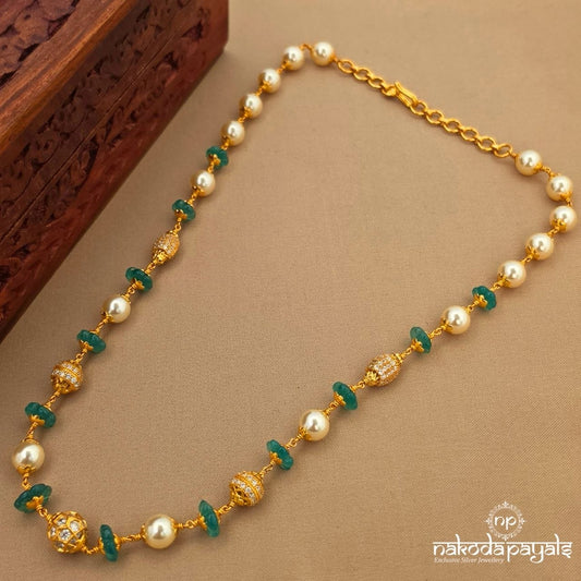 Pearl Kundan Ball Neckpiece (Gn10593)