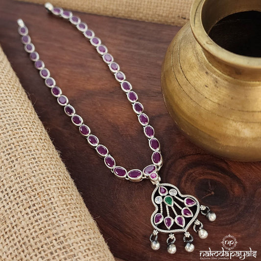 Graceful Pink Neckpiece (N10707)