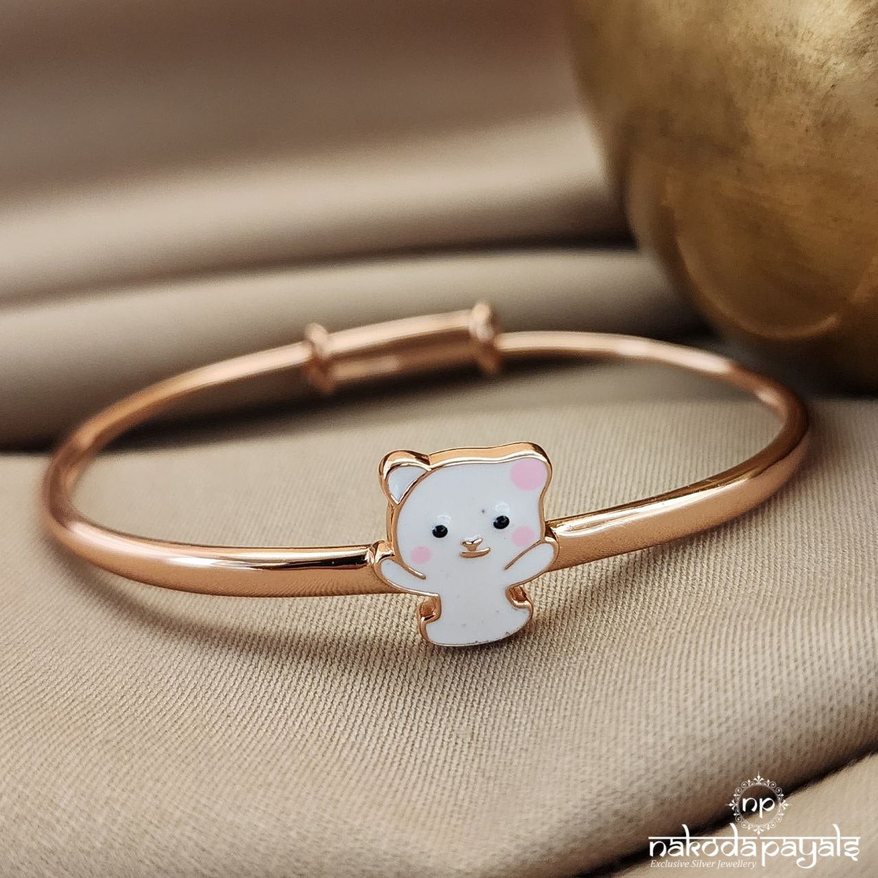 Pretty Kitty Rose Gold Single Kada (Ka9255)