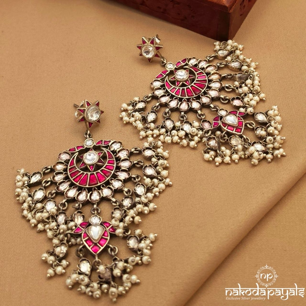 Grand Guttapusalu Kundan Chandbali (C4010)