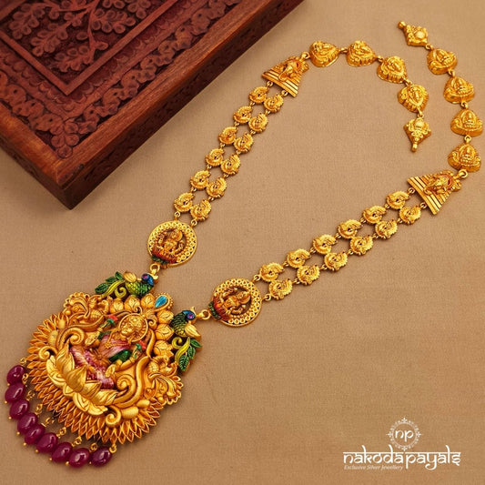 Amazing Red Drop Lakshmi Neckpiece (Gn10184)
