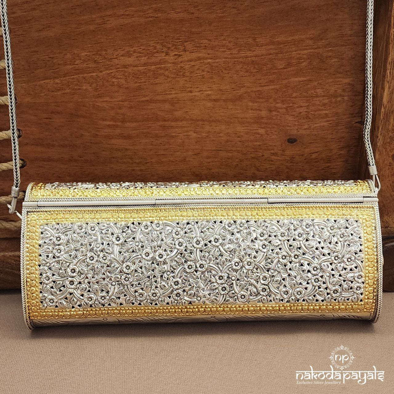 Moissanite Dual Tone Clutch (Esa332)