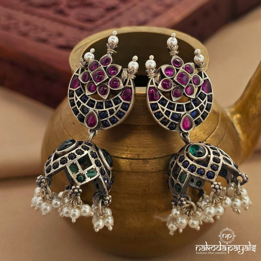 Half Moon Pearled Drop Jhumka (J1663)