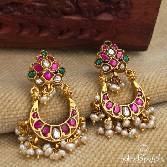 Exquisite pearl Kundan Chandbali (Ge11094)
