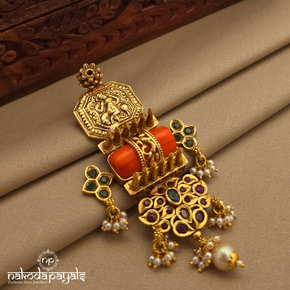 Exclusive Coral Kundan Pendant (Gp2697)