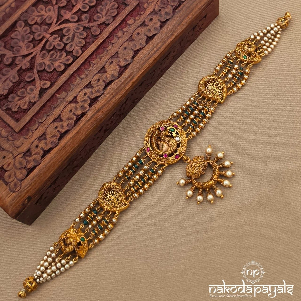 Reversible Divine Peacock Kundan Choker (Gn10859)