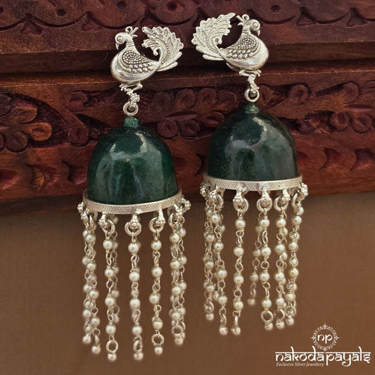 Greenish Peacock Jhumka (J1875)
