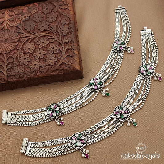 Circular Multicolor Anklets (A6779)