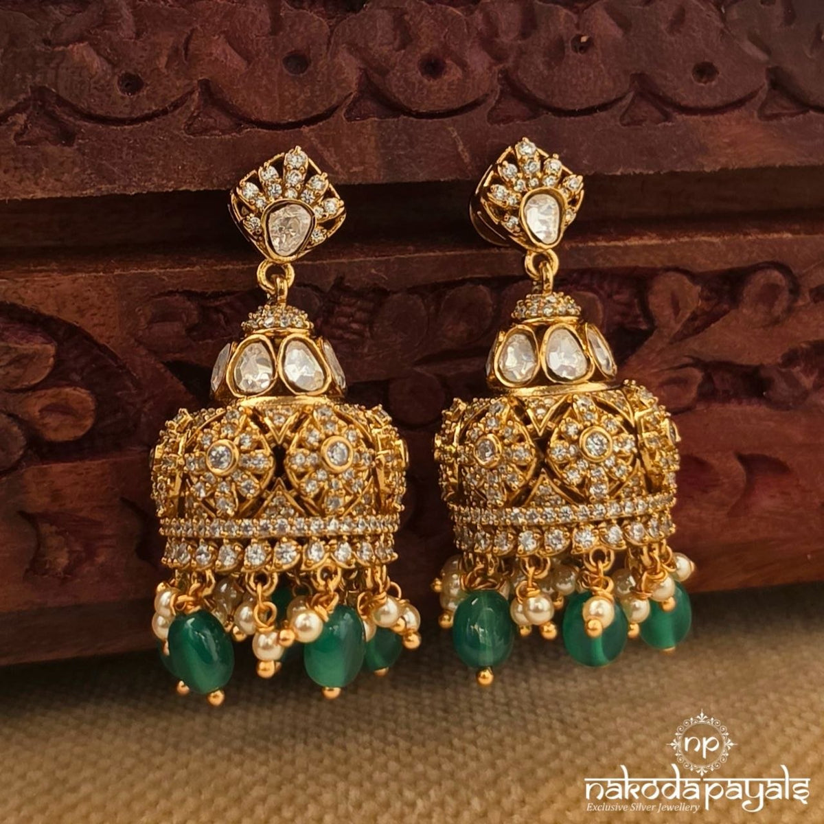 Exquisite Moissanite Jhumka (Ge11374)