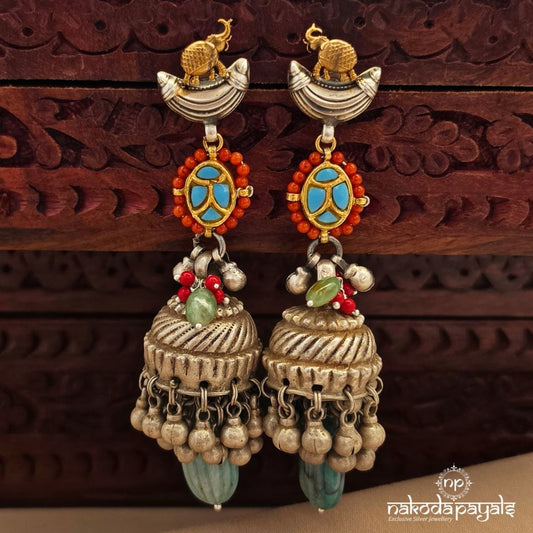 Gorgeous Dual Tone Earrings (J1798)