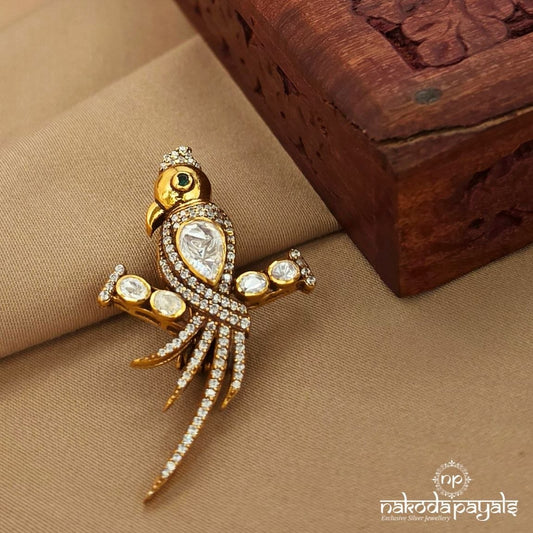 Peacock Moissanite Brooch (St4009)
