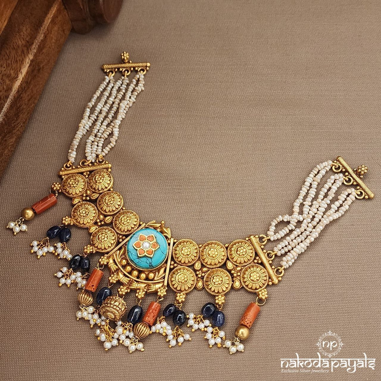 Multicolor Turquoise Neckpiece (Gn9506)
