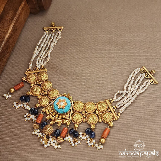 Multicolor Turquoise Neckpiece (Gn9506)