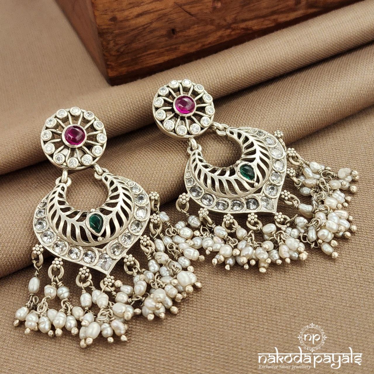 Pearled Drop Red Dot Earrings (C3804)