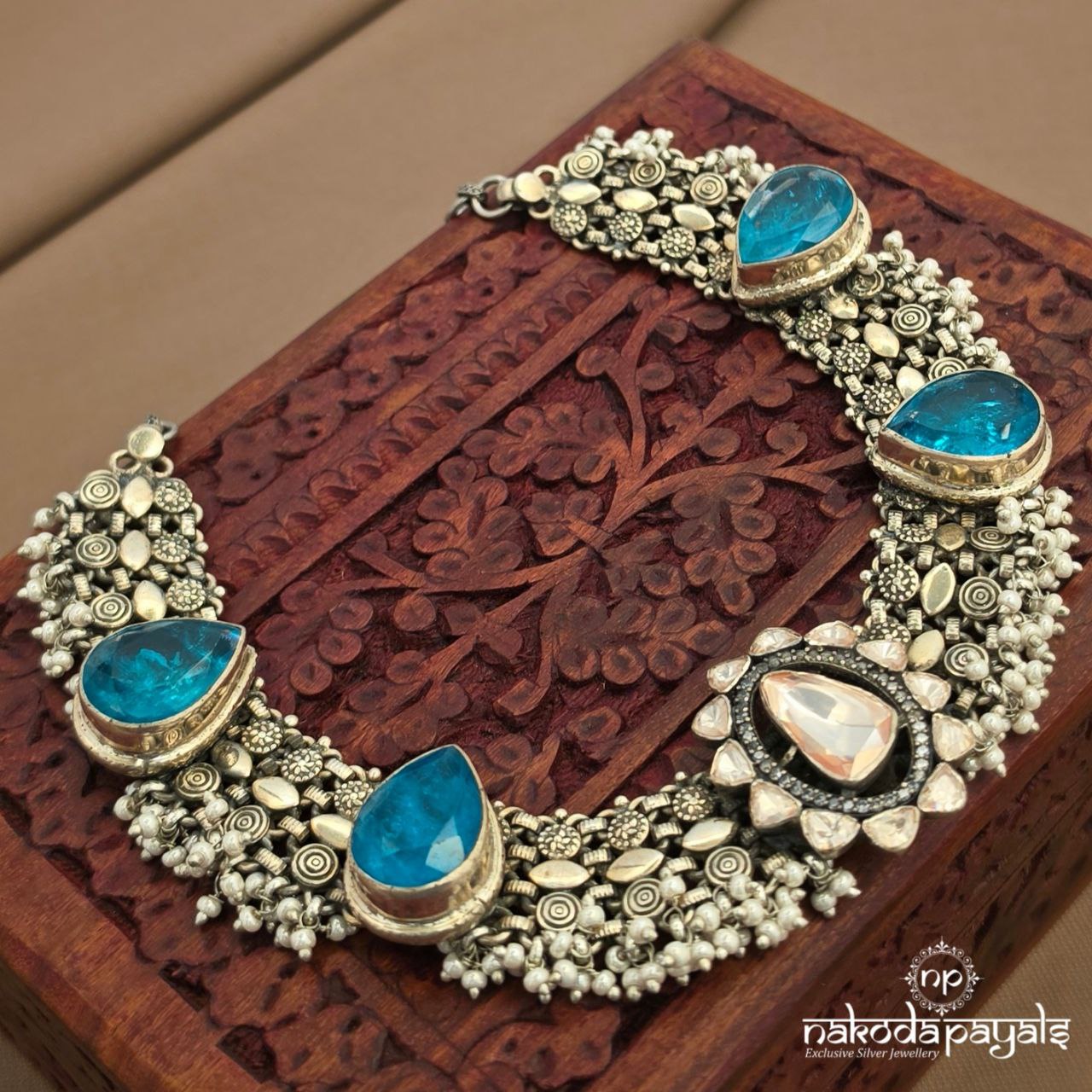 Blue Drop Neckpiece (N11636)