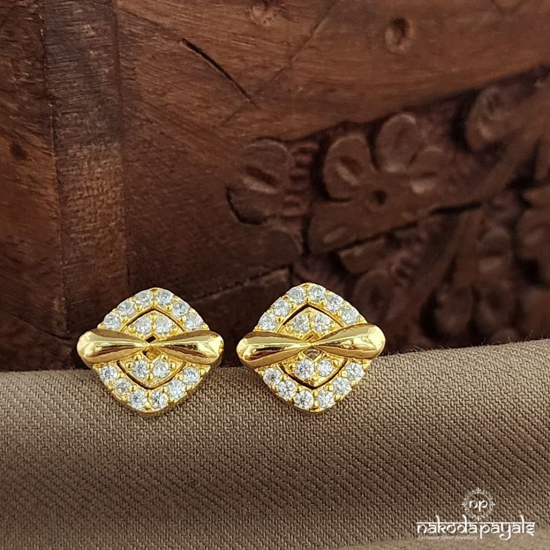 Squarish CZ Studs (Ge9980)