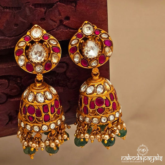 Exclusive Green Drop Jhumka (Ge10610)