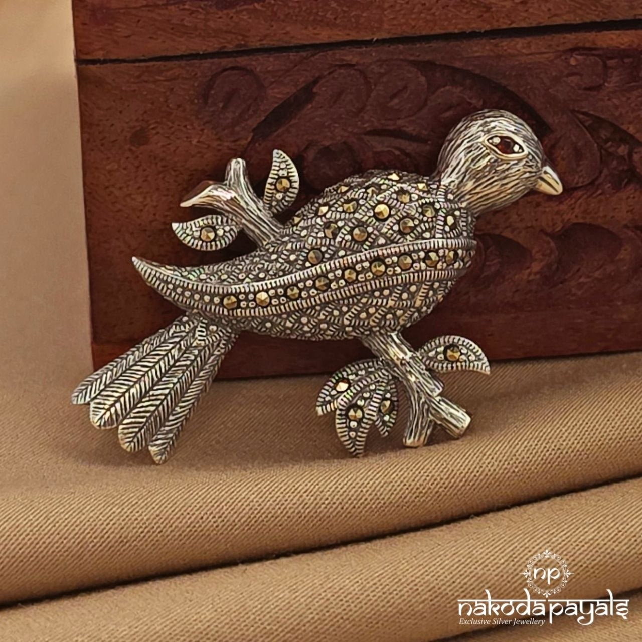 Birdy Marcasite Brooch (St4025)
