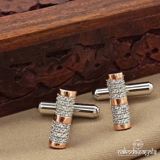 Sparkling Rose Gold Cufflinks (CF0234)