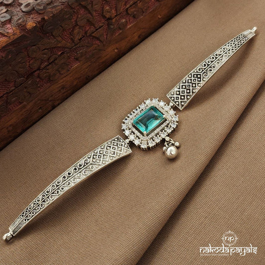 Rectangular Blue Choker (N11432)