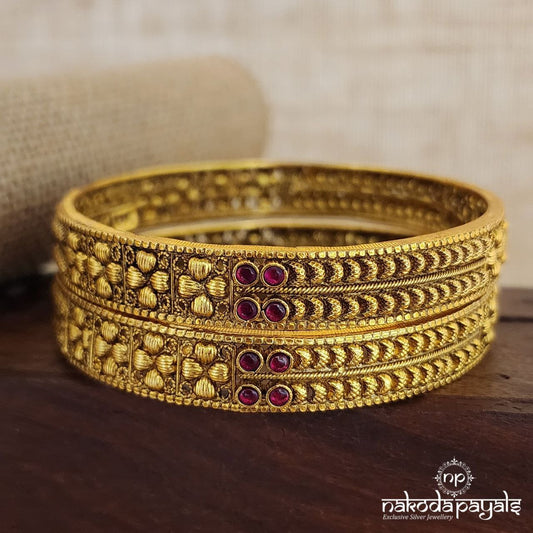 Pink Flower Bangles (Gk2805)