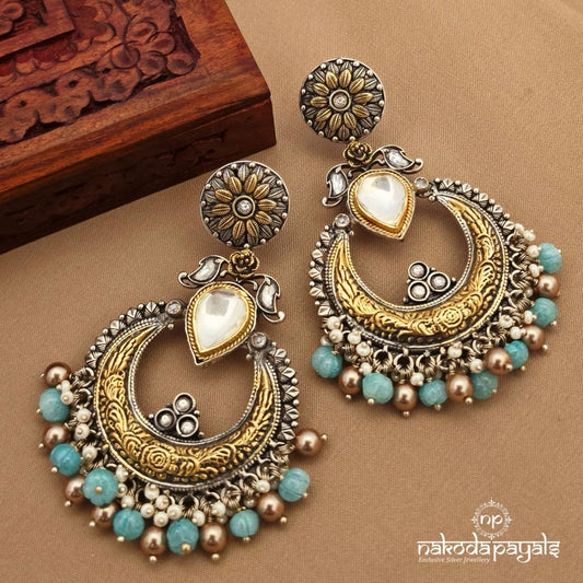 Exquisite Dual Tone Chandbali (C4117)