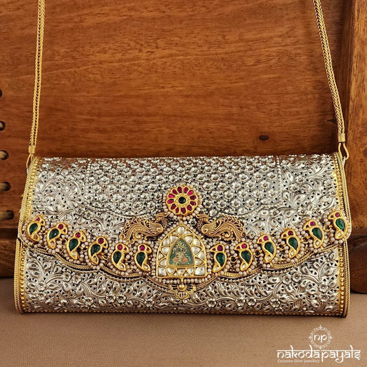 Shrinathji Kundan Pearled Sling Clutch (Esa320)