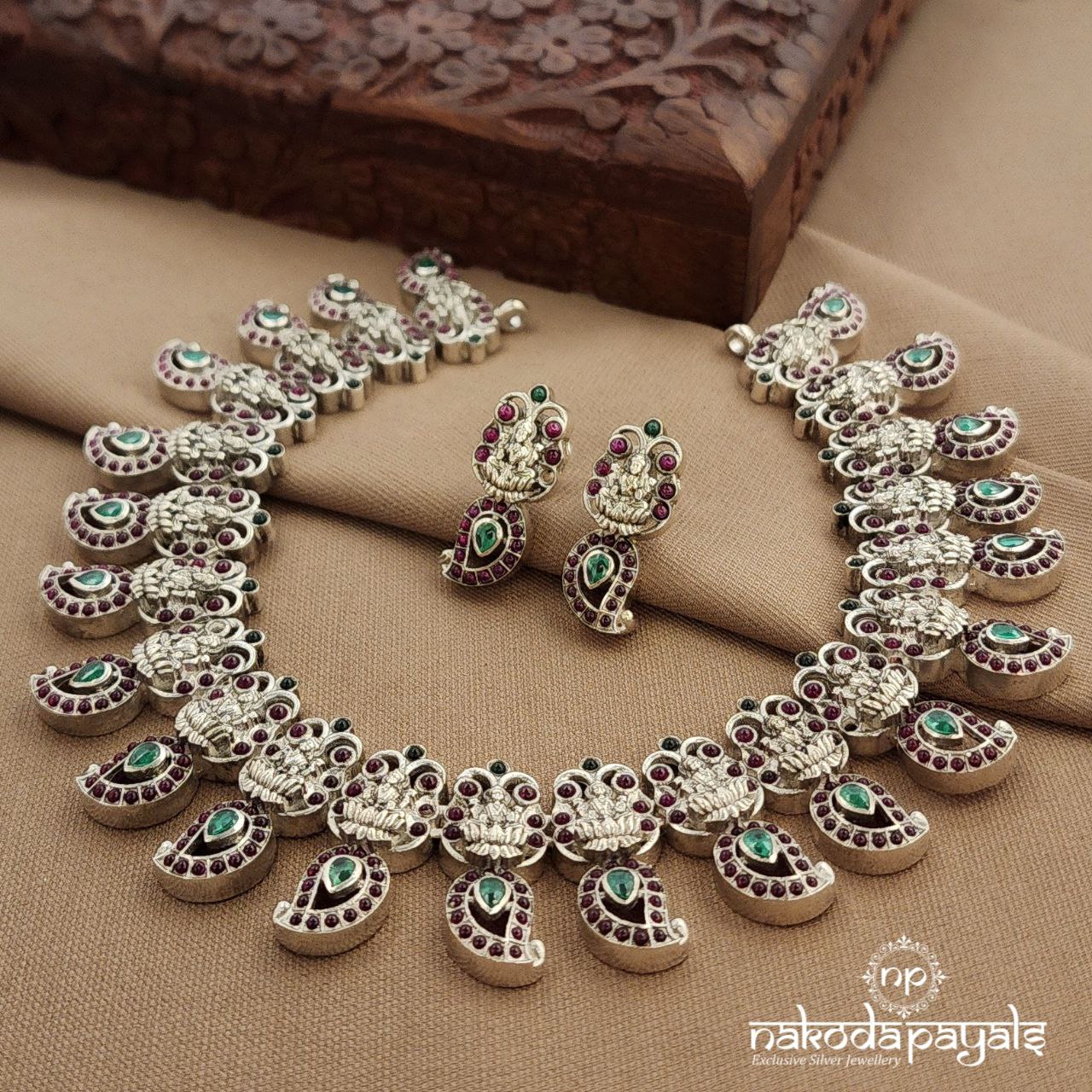 Mango Drop Neckpiece With Earrings (N11440)