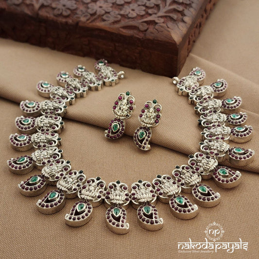 Mango Drop Neckpiece With Earrings (N11440)