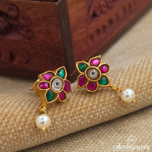 Kundan Pearl Studs (Ge11071)