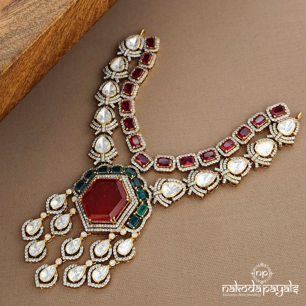 Colorful Moissanite Neckpiece  (Gn9523)