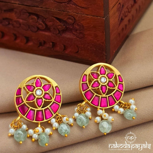 Kundan Floral Studs (Ge11125)