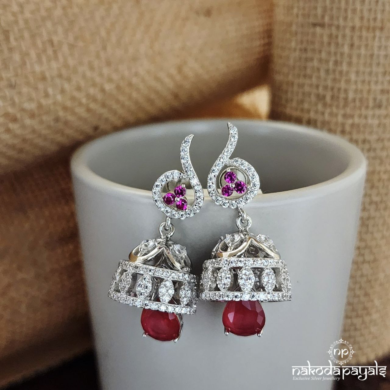 Pretty Pink Drop Earrings (J1074)