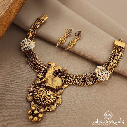 Yazhi Tribal Neckpiece With Earrings (Gn9293)