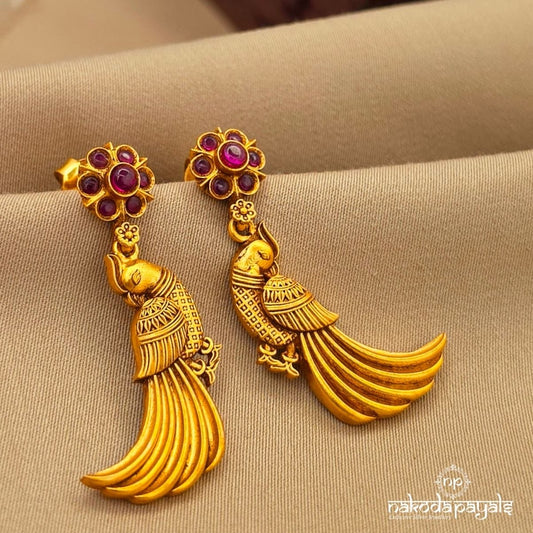 Exquisite Peacock Earrings (Ge10822)